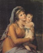 VIGEE-LEBRUN, Elisabeth Countess A S Stroganova and Her Son (san 05) china oil painting reproduction